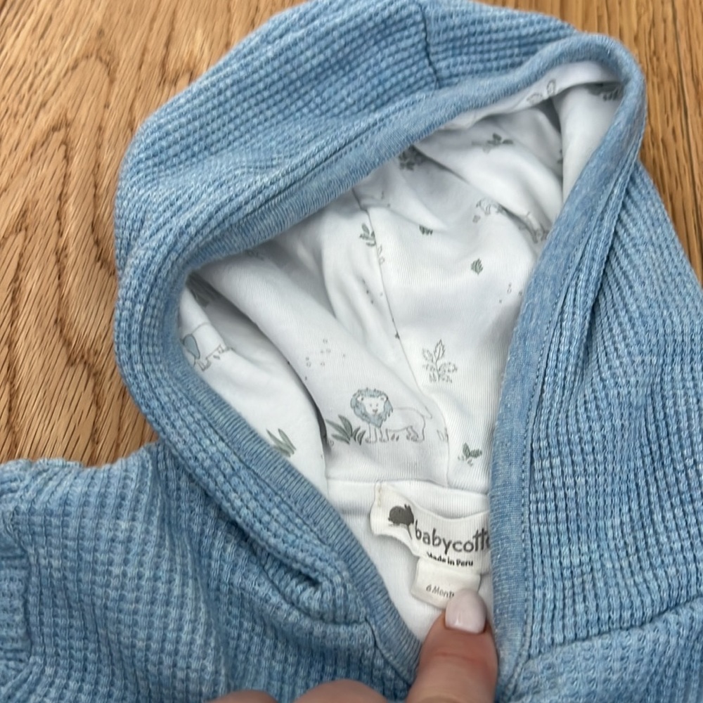Babycottons waffle suit - safari 6 months - Picture 3 of 5